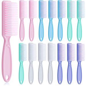 Patelai 15 Pieces Nail Brush Handle Grip for Fingernail Toe Scrub Cleaning Scrub Design for Mani Pedi CareTools for Toenail Dirt Removal Plastic Handles for Comfortable Grip Control