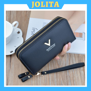 Ví nữ cầm tay dài 2 ngăn kéo đựng tiền nhiều ngăn dễ thương cao cấp thời trang Hàn Quốc đẹp giá rẻ JOLITA VDCT20