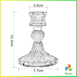 Harper เชิงเทียนแก้ว เนื้อแก้วหนา แก้วเนื้อดี ใช้งานสะดวก candlestick