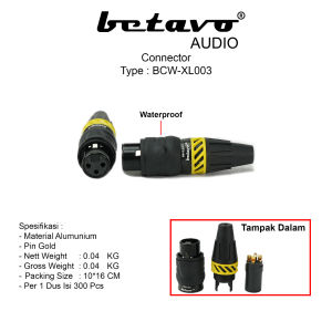 Connector BETAVO BCW-XL003 Waterproof Canon Female XLR / Konektor BCW XL003