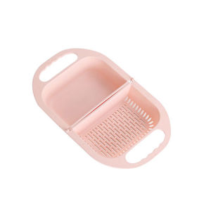 Foldable Drain Basket Colander Fruit Vegetable Washing Strainer Drainer With Bucket Handle