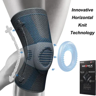 NEENCA Professional Knee Brace for Knee Pain Compression Knee Sleeve with Patella Gel Pad & Side Stabilizers Knee Support with Horizontal Knit Tech for Sports Workout Arthritis ACL Meniscus Tear