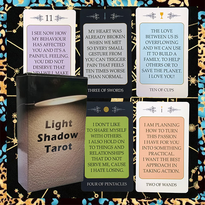 Light Shadow Tarot Card ไพ่ทาโรต์ ไพ่ทาโร่เงา | ขนาดพกพา10.3X6ซม. | 78-การ์ด | เกมเสี่ยงทาย | ไพ่ทำนาย | ไพ่ยิปซี ไพ่ออราเคิล ไพ่ยิบซี ไพ่ทาโร่ ไพ่ดูดวง Tarot Card Deck