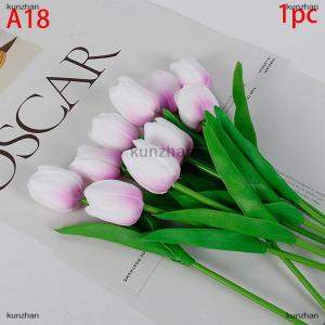 [COD] kunzhan 1PCS Tulips Artificial Flowers Real Touch Flowers Tulip Bouquet Decor Tulips Flower For Home Wedding Decorations