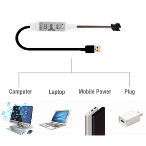[100% Original] diymore LED Controller SP107E Bluetooth Pixel IC SPI WS2812 SK6812 RGBW Mobile App Music Light Bar SP002E USB Controller DC5-24