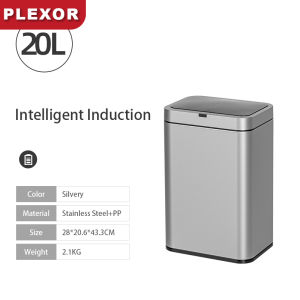 Plexor Thùng rác với nắp 9/13/20L tự động touchless thùng rác chuyển động thông minh cảm biến rác có thể với bìa và nâng cao chân hình chữ nhật thép không gỉ túi đựng rác cho nhà bếp văn phòng nhà vệ sinh phòng ngủ