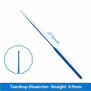 QSWTITAN 21cm  Titanium Micro Nerve Hook Vessel Hook Micro Spatula Dissectors Micro Curette Nerve Teardrop Disserctor
