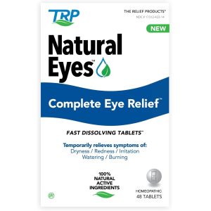 Thực phẩm giảm khô mắt TRP Natural Eyes Complete Eye Relief 48 tablets giảm đỏ mắt kích ứng chảy nước mắt nóng rát của Mỹ