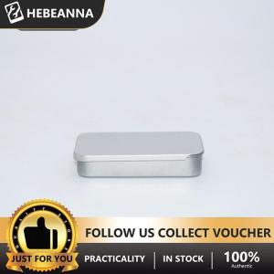 hebeanna กล่องดีบุกขนาดเล็กกล่องดีบุกรูปทรงสี่เหลี่ยมผืนผ้ากล่องเก็บยาเม็ดแบบกดทำจากดีบุก