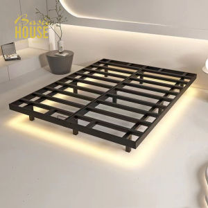 Suspended Bed Modern Simple No Bedside Iron Frame Double Bed Tatami Row Frame Suspended Bed