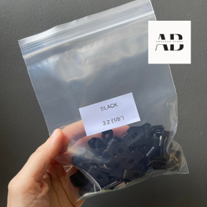 เคเบิ้ลแคล้ม ตัวล๊อคสายไฟ สีดำ 50 ชิ้นต่อถุง Cable Clamp ยึดสายไฟ มีขนาด 6 ขนาด