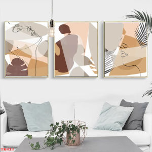 Bộ 3 tấm tranh treo tường nghệ thuật trừu tượng trang trí phòng khách - phòng ngủ chất liệu gỗ in tráng gương