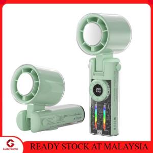 🔥IN STOCK🔥 Mini Foldable Cooling Fan 9 Lighting Modes Strong Wind 199 Stepless Speed Portable Fan