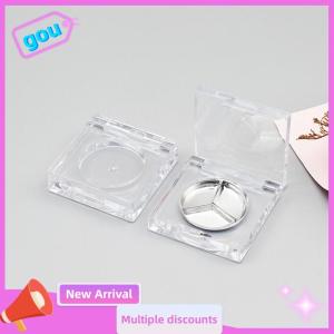 gou Square Empty Eyeshadow Palette Plastic Cosmetic Container Clear Makeup Case
