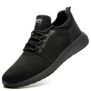 QINHUIZE Fashion new steel toe work safety shoes Lightweight breathable smash-proof puncture-insulated work safety shoes Lightweight protective shoes men