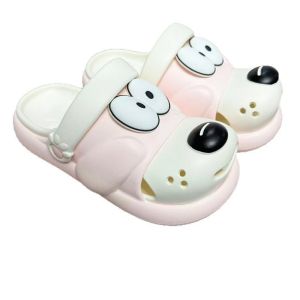 [Free Shipping] Trendy And Cute Cartoon Dog-Themed Clogs For Women Featuring A Thick Sole Two-Tone Design And A Closed-Toe Style Perfect For A Stylish Beach Look