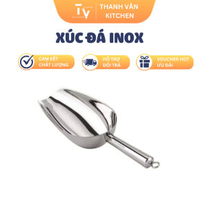 Xúc đá inox loại dày bề mặt sáng bóng cứng cáp có quai đeo tiện dụng | TV KITCHEN (TV456)