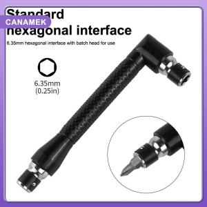 【CANAMEK】 L Type 1 4 Hexagon Screwdriver Bit 90 Degree Double End Handle Black 6.35mm Wrench Tool For Matching Bits Set