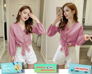 Godwin Collection - Blouse Utami Fashion Wanita Pakaian Atasan Polos V Neck