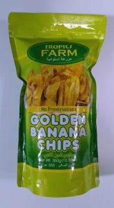 Banana Chips - Tropics Farm - In Resealable Plastic Pouch - 350grams