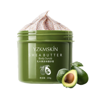 Whitening Scrub Shea Butter Whole Body Whitening Deep Cleansing Exfoliation Dirt Removal Moisturizing 250g Shrink Pores Improve Rough Skin Whitening Nourishing Repair Body Rejuvenation