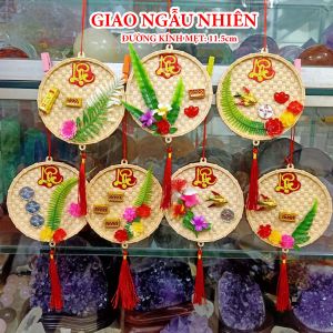 (Mẫu Mới) Mẹt Nhựa Treo Trang Trí Tết Mẹt Hoa Mai Hoa Đào Tài Lộc May Mắn Phụ Kiện Trang Trí Tết Decor Nhà Cửa