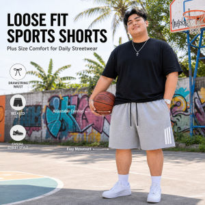 [PLUS SIZE] 2XL-8XL Plus Size Men Shorts Oversized Basketball Streetwear Casual Big Size Drawstring Shorts