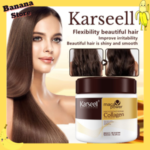 Karsell Maca Power Collagen for Hair 500mL Maca Essence Repair Collagen for Dry Damaged Hair Color Treated Hair Curly Hair Bleached Hair and All Hair Types Collagen Hair Repair Mask | Professional Moisturizing Treatment for Dry Damaged Hair