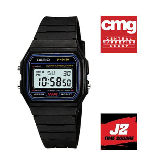 คาสิโอ F91 CASIO F-91W-1DG นาฬิกาผู้ชาย นาฬิกาเด็ก กันน้ำ จับเวลา
