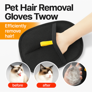 Two-way Pet Static Hair Removal Gloves Highly Efficient Hair Absorption Without Splashing Soft Silicone Teeth Do Not Hurt Pet Skin Sticky Artifact