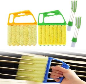 Blind Cleaner Tool Detachable Window Blind Cleaner Duster Tool 7 Fingers Dusting CleanerBlind Duster Brush for Blinds Air Conditioner Vents Fans Car Vents Dust Dirt Cleaning (MixedB)