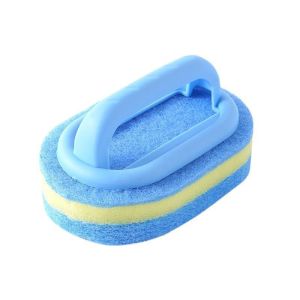 แปรงทำความสะอาดอเนกประสงค์ - ฟองน้ำเช็ด/อ่างอาบน้ำ/ห้องครัว - ที่จับง่าย ใช้งานสะดวก G3493