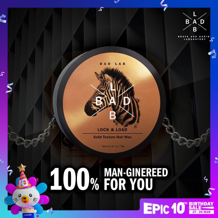Wax Gaya Rambut Lelaki Kukuh Gentlement Viral Bad Lab Lock & Load Solid
