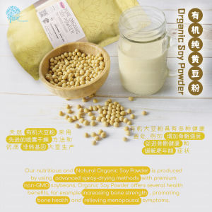 Pure Organic Soy Powder 纯有机豆粉 -400g-No sugar added Imported soy milk soybean powder