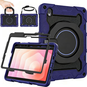 3 Layer Heavy Duty Shockproof Protective Case with S Pen Holder 360 Rotating Kickstand Carrying Hand Stand & Shoulder Strap for Samsung Galaxy Tab S11 11 inch 2025Tab S11 Ultra 14.6 inch 2025