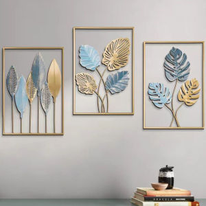 Hiasan Dinding Besi Metal & Metal Leaf Wall Art Decor