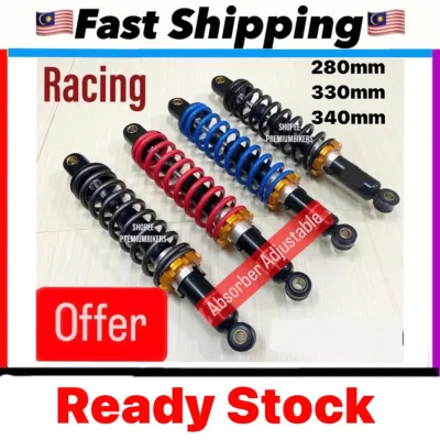 ADJUSTABLE ABSORBER 330mm 340mm 280mm EX5 DREAM KRISS RXZ WAVE DASH CLASS ABSOBER WAVE 100 110 125 C70 GBO MR1 MR2 GT128