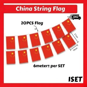 China National Flag Polyester Hand Flag String Flag National Day Celebration Handheld Flag