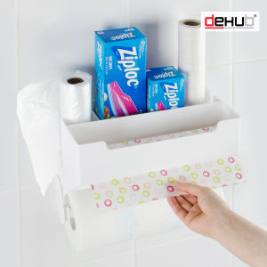 DeHUB Vacuum Pad ที่แขวนกระดาษชำระ แขวนกระดาษทิชชู่ แขวนกระดาษซับน้ำมัน ในห้องน้ำ ห้องครัว ไม่ต้องเจาะผนัง แผ่นกาวสูญญากาศ(Vacuum Pad Kitchen Towel Rack 280)