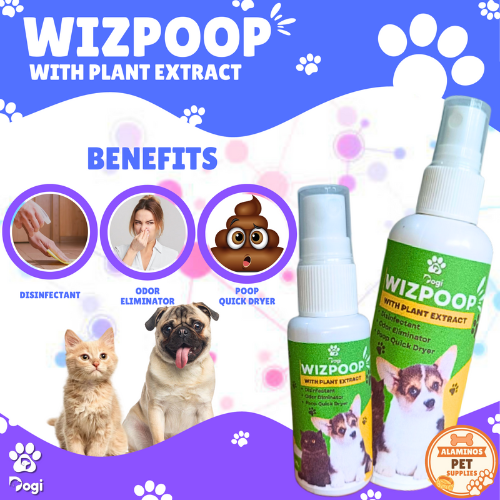 [APS] WIZPOOP 30mL and 100mL/PLANT EXTRACT/DISINFECTANT/ODOR ELIMINATOR/POOP QUICK DRYER/DOGS
