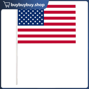 20X28cm USA Hand Waving Flag United Nations Activities Cheering American Flag With Plastic/Wood Pole