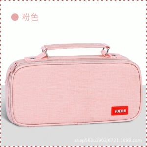 กล่องดินสอ พกพาสะดวก กระเป๋าเครื่องเขียน เรียบร้อย พกพาได้ ความจุขนาดใหญ่ การแบ่งชั้นอย่างสมเหตุสมผล