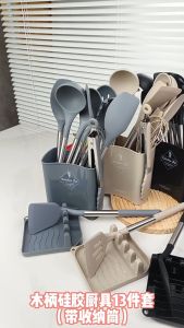 【SG STOCK】10 PCS Cooking Utensils Set Stainless Steel Kitchenware with Storage Non-Stick Heat Resistant Cooking Tools Set Kitchen Cookware 厨具套装