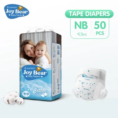 JOy Bear 50PCS Pull-up pants/tape diapers 50PCS baby diapers All sizes of tape pants NB-3XL Korean Diaperr Unisex