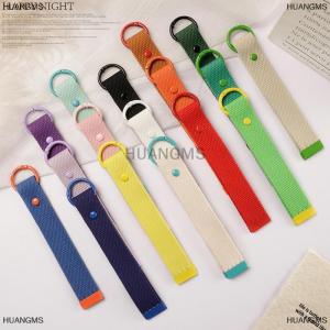 [COD] HUANGMS Fabric Strap Keyring Keychain Strap Baggage Tag For Women Men DIY Backpack Pendant Key Chains Accessories Bulk Wholesale