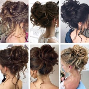 3 Colors Natural Curly Hair Extension Hair Bun Wig With Claw Clip Ponytail Updo Hairpiece Synthetic Donut Hair Accessories