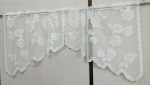 swagset vitrase poni atasan jendela atau pintu motif bunga