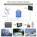 Wind turbine vertical-axis lighting for household street lamps. Micro wind-driven startup. Solar energy complementation. Magnetic levitation power generation.. 