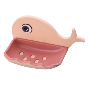(Ready Stock & Local Seller) Dolphin Whale Bathroom Kitchen Adhesive Wall Mounted Soap Holder Soap Box Shower Dish Container for Home