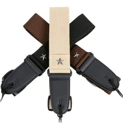 Strap Gitar Akustik / Strap Gitar Listrik / Strap Bass star logo jg20